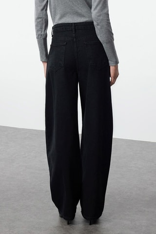 Jeans a vita alta - Nero