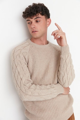 Maglia regular - Beige