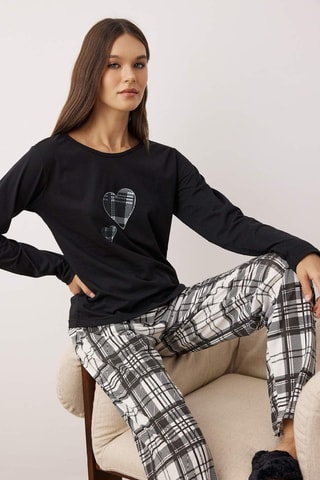 Pigiama e bianco - Nero