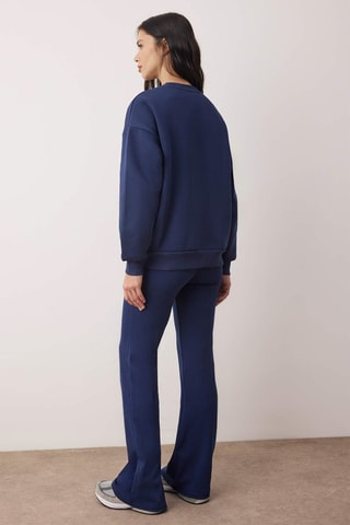 Felpa e pantaloni flare - Navy