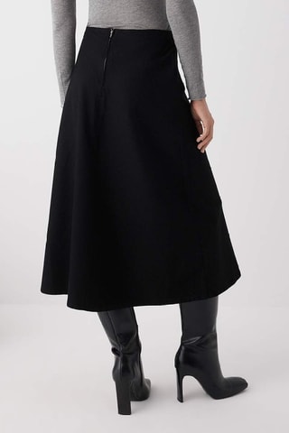 Gonna a campana a vita alta - Nero