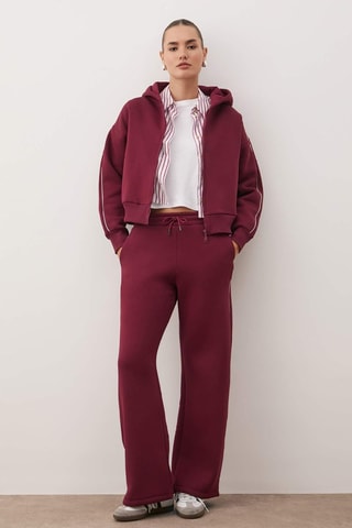 Felpa e pantaloni sportivi a vita alta - Bordeaux