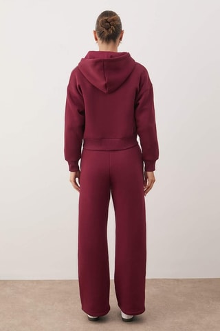 Felpa e pantaloni sportivi a vita alta - Bordeaux