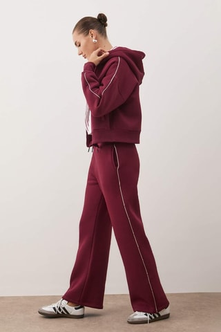 Felpa e pantaloni sportivi a vita alta - Bordeaux
