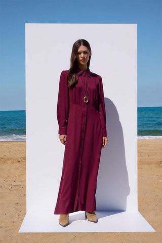 Abito a camicia - Viola