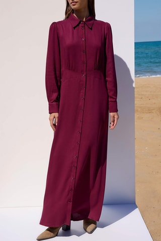 Abito a camicia - Viola