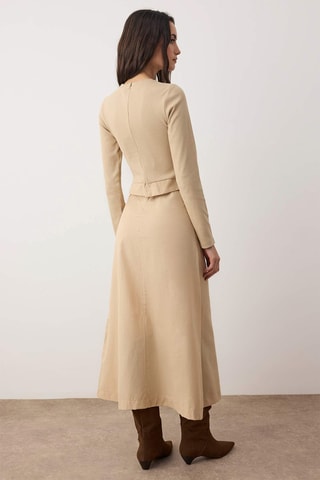 Abito midi - Cammello