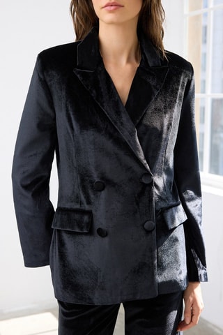 Giacca in velluto - Nero