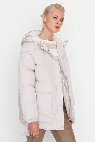 Piumino con cappuccio - Beige