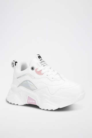 Sneakers platform - Bianco e dorato