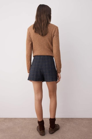 Gonna shorts - Blu e marrone