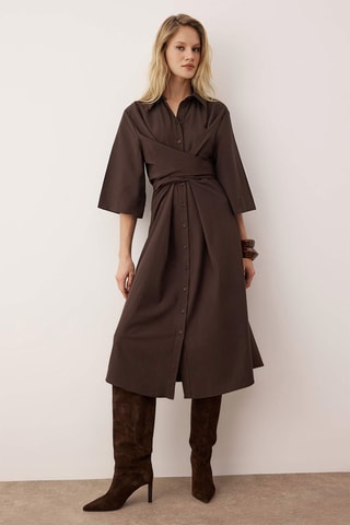 Abito a camicia - Marrone scuro