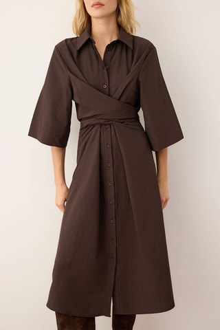 Abito a camicia - Marrone scuro