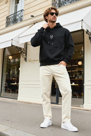 Felpa oversize - Nero