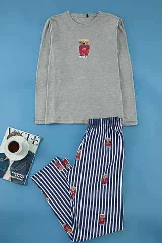 Pigiama - Rosso, blu e grigio