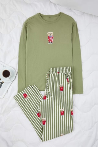 Pigiama - Bianco, rosso e verde