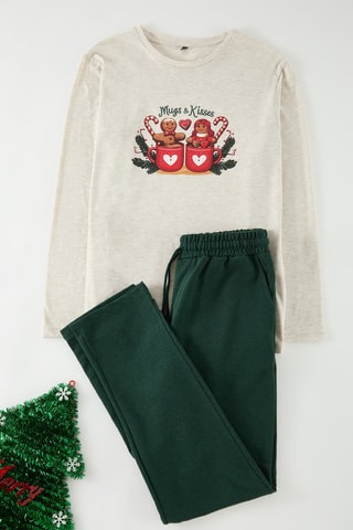 Pigiama - Beige e verde