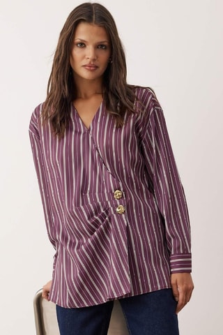 Camicia - Bianco e viola