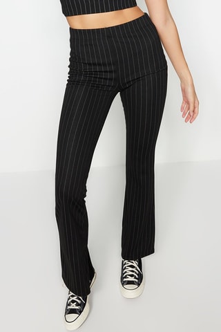 Pantalon bootcut taille haute - Noir