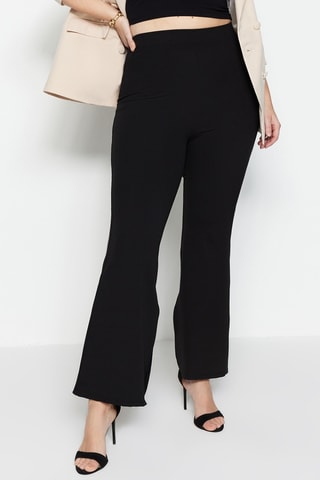 Pantaloni flare a vita alta - Nero