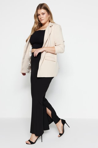 Pantaloni flare a vita alta - Nero