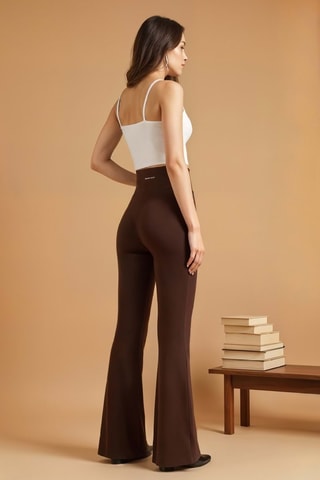 Leggings a vita alta - Marrone