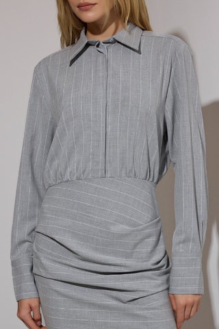 Abito taglio dritto - Bianco e grigio