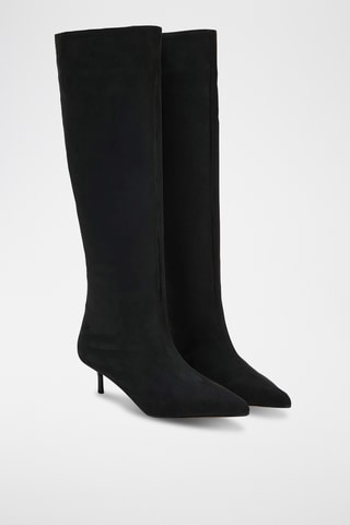 Stivali in pelle scamosciata - Nero