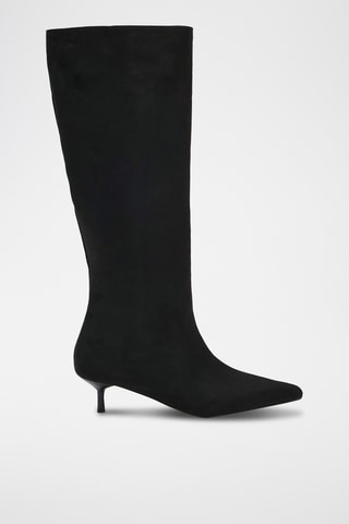 Stivali in pelle scamosciata - Nero