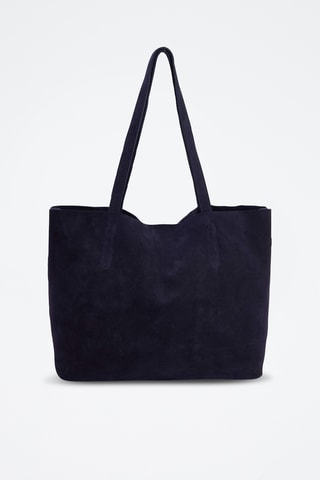 Shopping bag in pelle - Navy