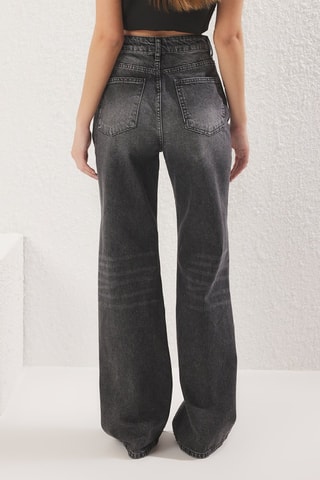 Jean taille haute - Gris