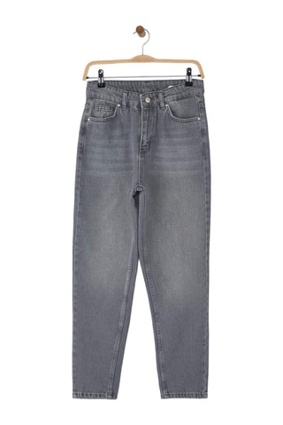 Jean mom taille haute - Gris