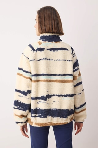 Felpa oversize - Beige, blu e senape