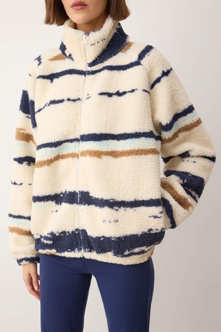 Felpa oversize - Beige, blu e senape