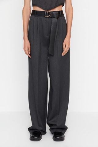 Pantaloni wide legs - Nero