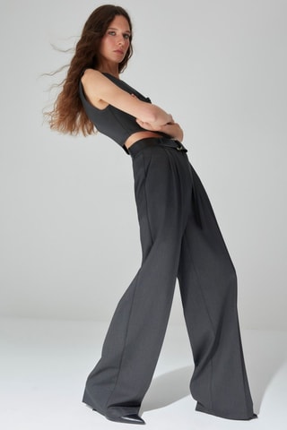 Pantaloni wide legs - Nero