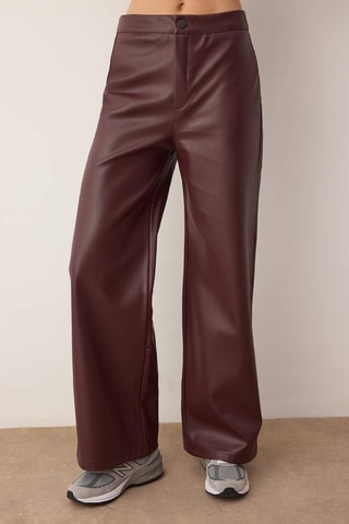 Pantalon wide legs - Bordeaux