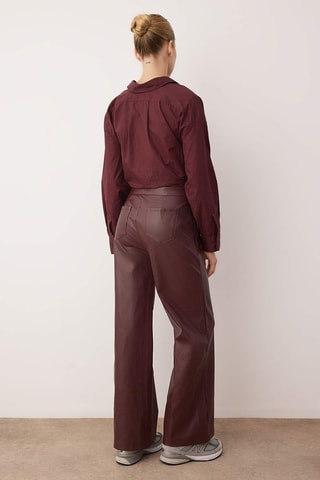 Pantalon wide legs - Bordeaux