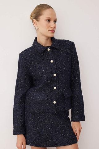 Giacca in tweed - Blu