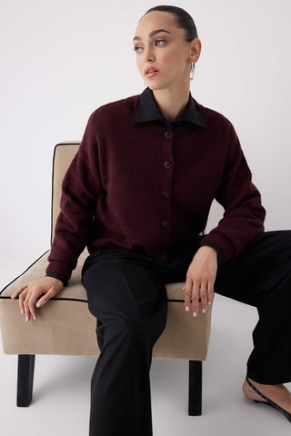 Cardigan oversize - Bordeaux