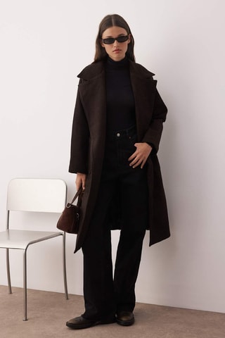 Cappotto scuro e nero - Nero e marrone