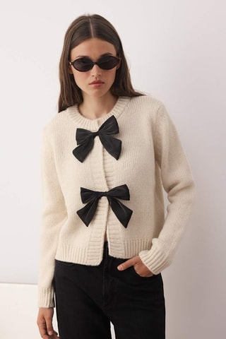 Cardigan - Nero e beige