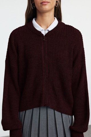 Cardigan oversize - Marrone