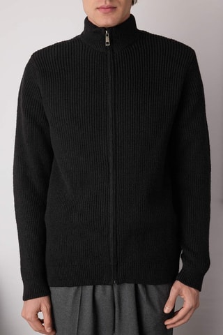 Cardigan regular - Nero