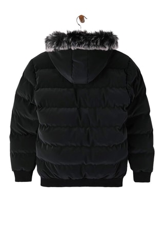 Piumino con cappuccio - Nero