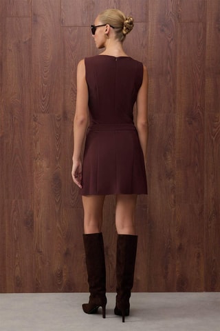 Abito a trapezio - Marrone