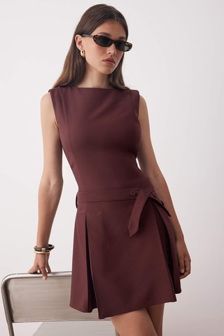 Abito a trapezio - Marrone