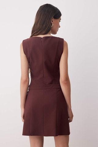 Abito a trapezio - Marrone