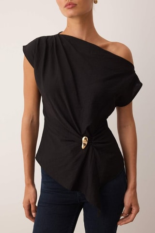 Top asimmetrico - Nero