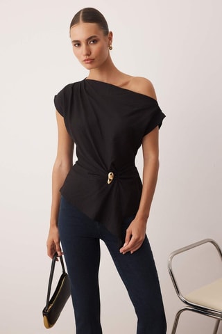Top asimmetrico - Nero